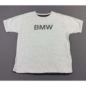Rare Vintage Y2K BMW Cars Gray Shirt Large Promo German Auto Lifestyle Spellout
